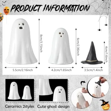 Adorable Jingmore Ceramic Ghost Halloween Decorations