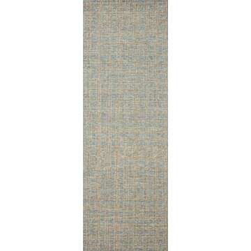 Loloi Chris Loves Julia Polly 8'-6" x 11'-6" Area Rug in Blue/Sand - Large Neutral Area Rug, Unique Patterned Rug for Living Room, Bedroom, Dining Area, Home Office