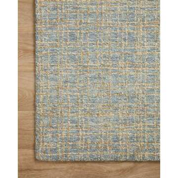 Loloi Chris Loves Julia Polly 8'-6" x 11'-6" Area Rug in Blue/Sand - Large Neutral Area Rug, Unique Patterned Rug for Living Room, Bedroom, Dining Area, Home Office