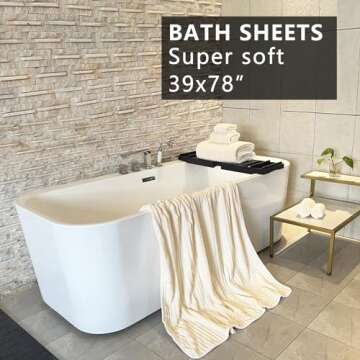 YTYC 39x78 Inches Oversized Bath Sheets Towels Set Extra Large Towels for Bathroom Luxry Plush Super...