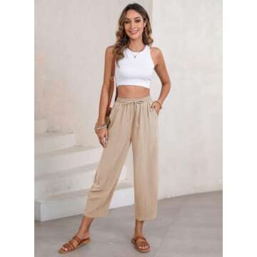 EVALESS Harem Pants - Trendy Casual Summer Trousers for Women