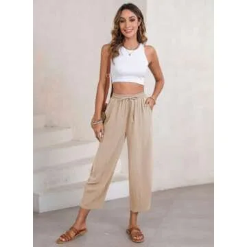 EVALESS Harem Pants - Trendy Casual Summer Trousers for Women