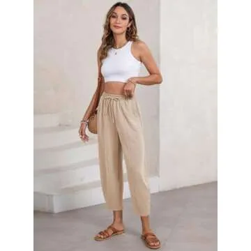 EVALESS Harem Pants - Trendy Casual Summer Trousers for Women