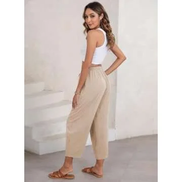 EVALESS Harem Pants - Trendy Casual Summer Trousers for Women