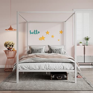 Stylish SHA CERLIN Metal Canopy Bed Frame for Your Home