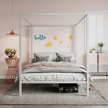 Stylish SHA CERLIN Metal Canopy Bed Frame for Your Home
