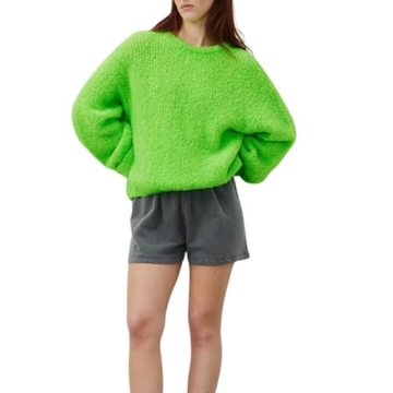 Chic Y2K Hajakuju Women Knit Oversized Sweater for Winter