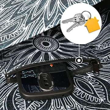 Yoga Mat Bag - Long Tote with Pockets - Holds More Yoga Accessories Carrier- Bag Fit Most Size Mats - Mandala Black