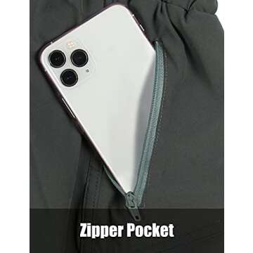 BMJL Women's Running Shorts Elastic High Waisted Shorts Pocket Sporty Workout Shorts Quick Dry Athle...