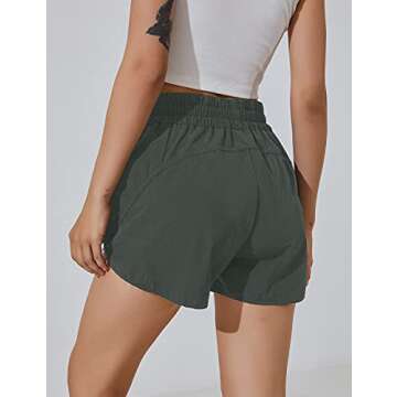 BMJL High Waisted Women's Running Shorts with Pockets