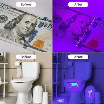 UV Flashlight Black Light, Consciot 51 LED 395nm Ultraviolet Blacklight, Portable Torch Light Pet Urine Detector for Dog/Cat Urine, Dry Stains, Bed Bug, Resin Curing, Matching with Pet Odor Eliminator