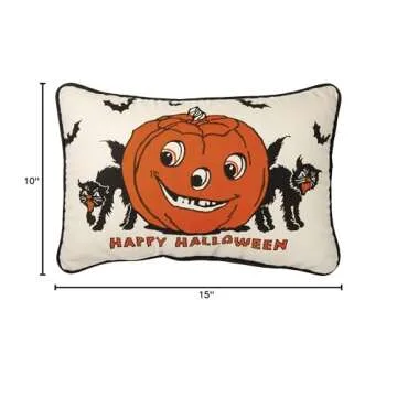 Vintage Halloween Pillow with Retro Charm and Style