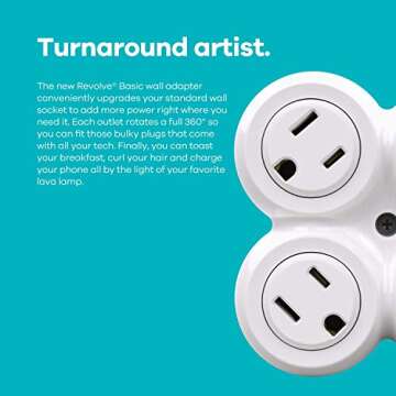 360 Electrical 36031 Revolve Basic 4 Rotating Adapter Multi-Outlet - Flexibility and Convenience in ...
