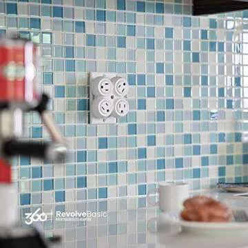360 Electrical Revolve Adapter - 4 Rotating Outlets for Convenience