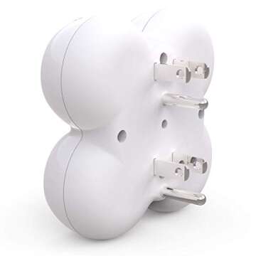 360 Electrical Revolve Adapter - 4 Rotating Outlets for Convenience