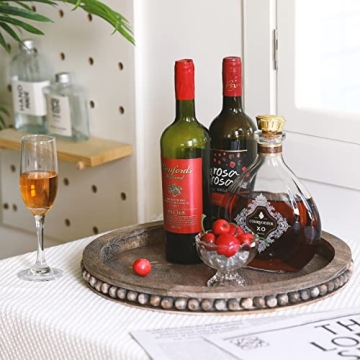 Farmhouse Decorative Wooden Tray - Rustic & Durable