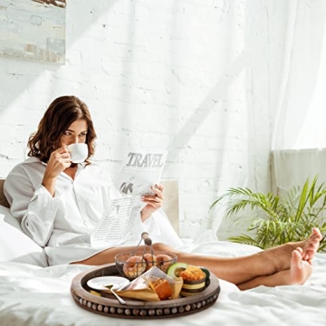 Farmhouse Decorative Wooden Tray - Rustic & Durable