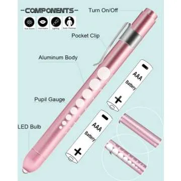 MEUUT 3 Pack Pen Lights for Nurses with 6 Batteries – Medical Penlights Nurse Accessories for Work, Perfect Nursing Student Essentials Medical Supplies for Nurses Doctors EMT Trauma