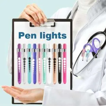MEUUT 3 Pack Pen Lights for Nurses with 6 Batteries – Medical Penlights Nurse Accessories for Work, Perfect Nursing Student Essentials Medical Supplies for Nurses Doctors EMT Trauma