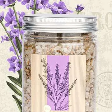 Relaxing 5pc Bath Soak Gift Set with Lavender Scent