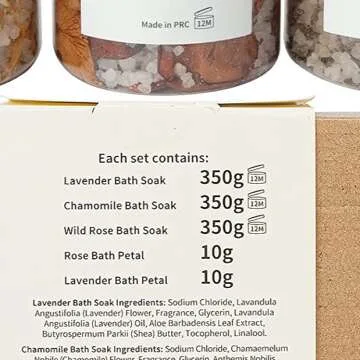 Relaxing 5pc Bath Soak Gift Set with Lavender Scent