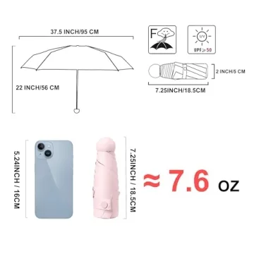 Compact UV Protection Mini Umbrella for Travel
