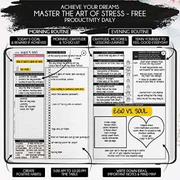 Adhd Daily Planner - A Self Care Personal Gratitude Journal to Increase Productivity and Success in Life & Work, Weekly & Monthly Undated Planner for Women and Men, Vision Board & Organizer + Stickers