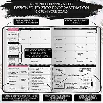 Adhd Daily Planner - A Self Care Personal Gratitude Journal to Increase Productivity and Success in Life & Work, Weekly & Monthly Undated Planner for Women and Men, Vision Board & Organizer + Stickers