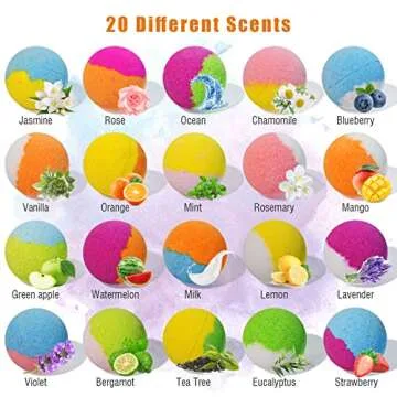 Bath Bombs for Kids with Surprise Inside, 20 Pack Kids Bath Bombs Gift Set with Toys for Girls Boys, Handmade Bubble Bath Fizzy Balls Kit for Birthday, Christmas, Easter(Package May Vary)