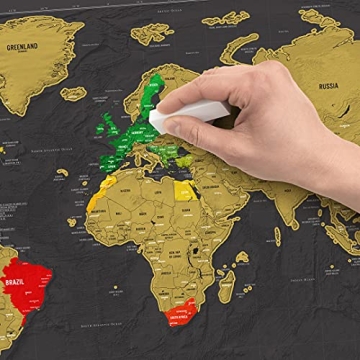 Scratch Off World Map | Travel Tracker & Decorative Map | Luckies