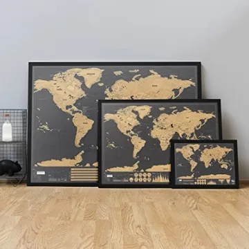 Scratch Off World Map | Travel Tracker & Decorative Map | Luckies
