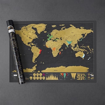 Scratch Off World Map | Travel Tracker & Decorative Map | Luckies