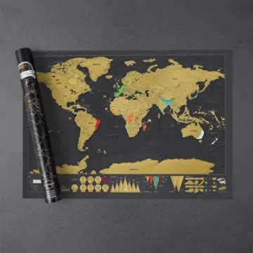 Scratch Off World Map | Travel Tracker & Decorative Map | Luckies