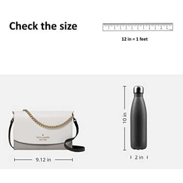 Kate Spade New York Carson Leather Convertible Crossbody Shoulder Bag Handbag, Warm Beige Multi