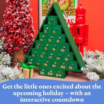 DIY Wooden Christmas Tree Advent Calendar with 24 Drawers