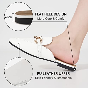 Stylish Ecetana Women’s Mules: Comfortable Dressy Flats