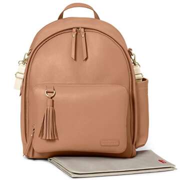 Skip Hop Diaper Bag Backpack: Greenwich Multi-Function Baby Travel Bag with Changing Pad and Strolle...