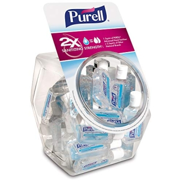 Purell Advanced Hand Sanitizer Clean Scent, 1 Fl Oz (Pack of 36) with Display Bowl