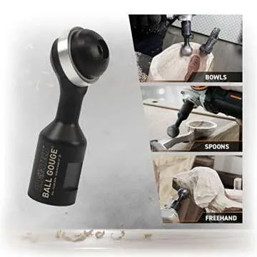 ARBORTECH Ball Gouge | Ø 30 mm Spherical Shaped Wood Gouge Power Carving Attachment for Angle Grinder | BAL.FG.2000