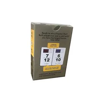 Fraction War Fun Math Game to Learn, Compare and Simplify Fractions for 2nd to 5th Grade (1 Pack) - Standard Edition