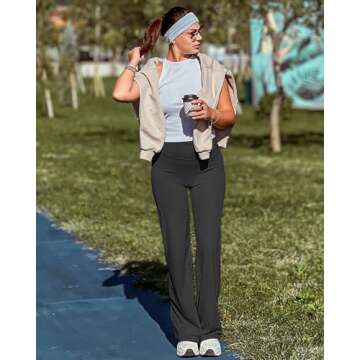 G4Free Yoga Pants Women Loose Wide Leg Dress Pants High Waisted Stretch Soft Casual Work Trousers Lo...