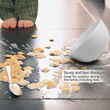 【Set Of 6】Unbreakable Cereal Bowls, 25 OZ Wheat Straw Bowls Microwave and Dishwasher Safe BPA-Free Eco-Friendly Bowl Beige Color for Cereal, Serving ,Soup, Oatmeal, Pasta and Salad（NOT CERAMIC）