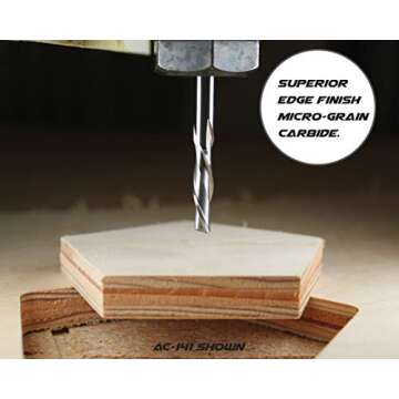 Align Carbide Router Bit 1/4" for Clean Wood Cuts