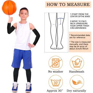 Geyoga Kids Compression Sleeves for Cycling & Basketball