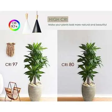 VALIKIY Hanging Grow Light, 20W Full Spectrum Pendant Grow Lights 15FT Power Cord, Decorative Grow Light for Indoor Plants, Flowers, Garden (Ceiling Mounted Hooks&Wall Mounted Bracket Included)