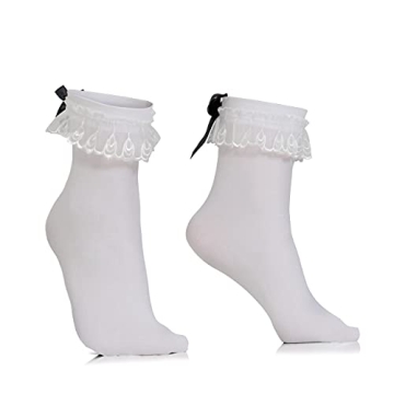 Skeleteen Ruffle Anklet Socks - Stylish & Frilly Accessories