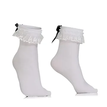 Skeleteen Ruffle Anklet Socks - Stylish & Frilly Accessories