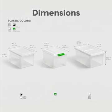 IRIS USA File Box Plastic File Organizer for Letter/Legal File, Document Box, Storage Bin Tote Organizer with Durable and Secure Latching Lid, Stackable, Nestable, BPA-Free, Black 35 Qt. 4 Pack