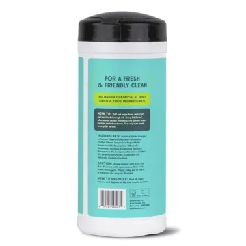 Aunt Fannie's Natural Vinegar Wipes - Eco-Friendly Multipurpose Cleaner