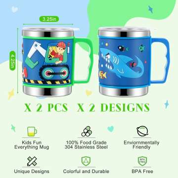 Kids Unicorn Truck Shark 10 oz Insulated Tumbler